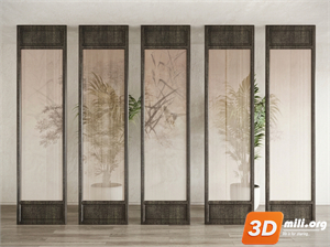 Folding screen Skp Files 